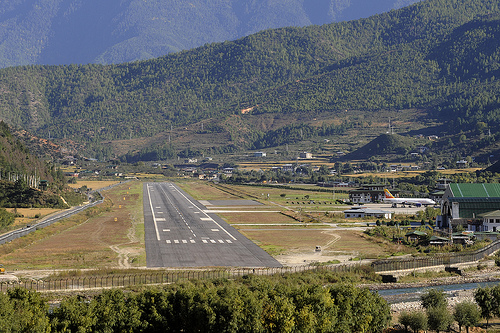 Paro Airport in Bhutan