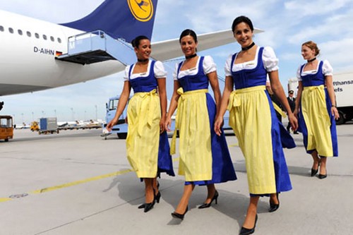 sexy Lufthansa stewardess