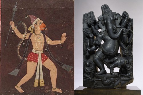 Hanuman and Ganesha