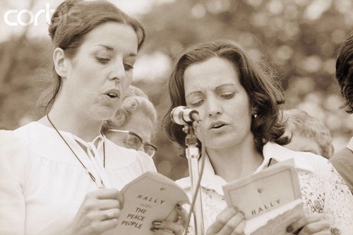 Peace Activists Betty Williams and Mairead Corrigan in 1976.