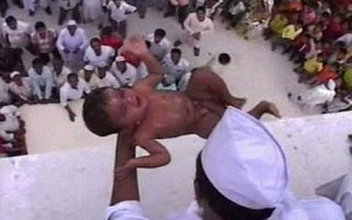 Baby Dropping Ritual Practiced in India