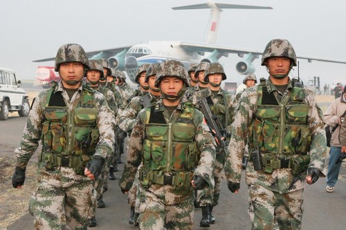 chinese army in field