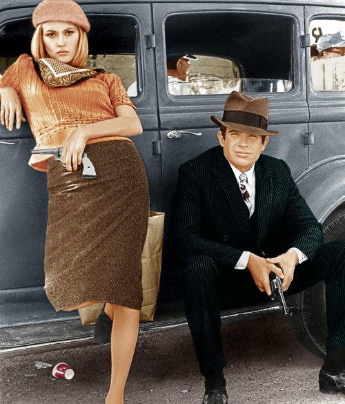 BONNIE AND CLYDE, from left: Faye Dunaway, Warren Beatty, 1967