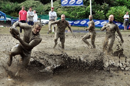 Football Championship in the mud
