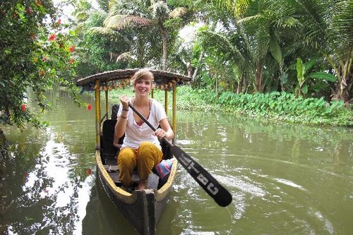 زیبا شهر کانال در Alappuzha