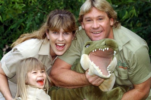 Steve Irwin with family
