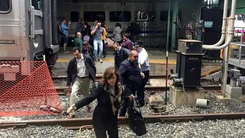 train station crash in New Jersey
