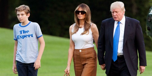 President Donald J. Trump and his son Barron Trump