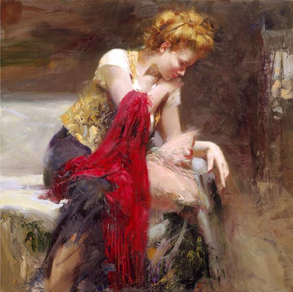 Anticipation Beautiful Paintings by Pino Daeni