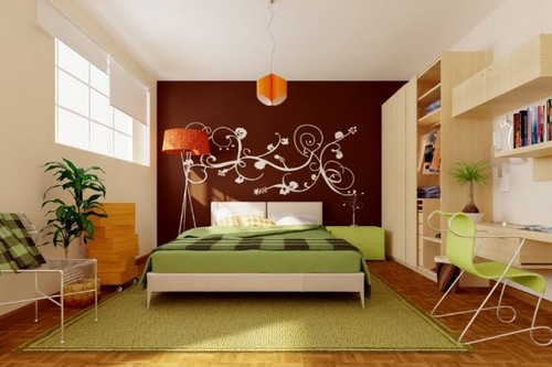A Feature Wall Bedroom