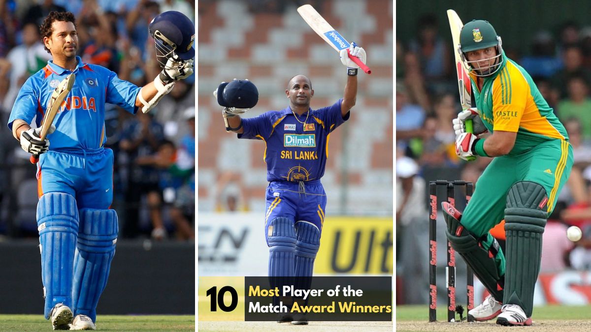 Top 10 Most Player of the Match Award Winners in ODIs