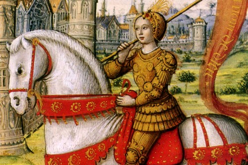 Joan of Arc on horseback