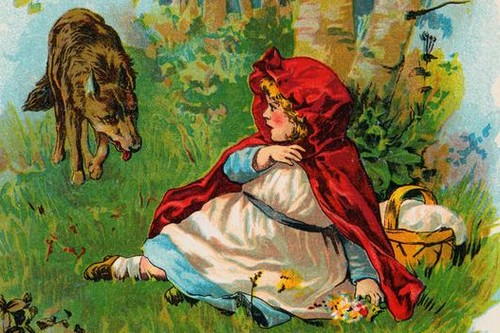 Red Riding Hood and the wolf