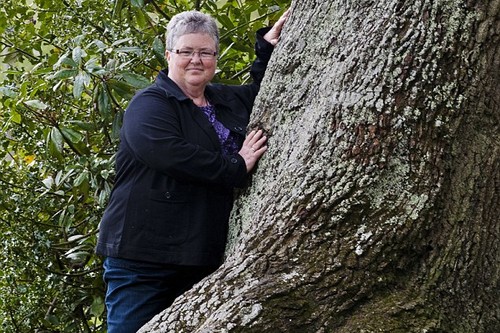 Val Theroux with Oak Tree