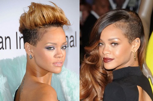 Rihanna Short Blonde Mohawk