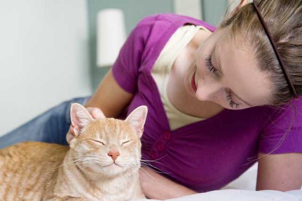 Beautiful girl with cat