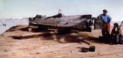 10 Technologically Advanced Naval Vessels Ever Built 18 CSS H. L. Hunley - 1863