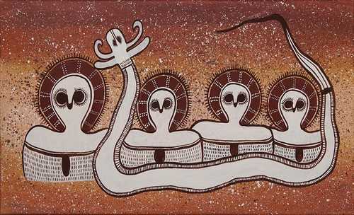 Wandjina & Ungud by Leah Umbagai Wandjina & Ungud by Leah Umbagai
