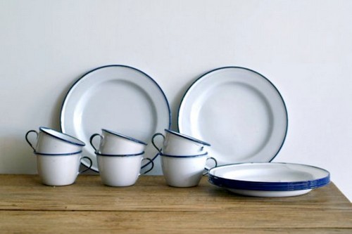 White Enamel Dishware