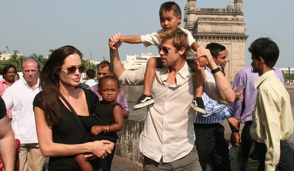 Angelina Jolie, Zahara, Brad Pitt, Maddox