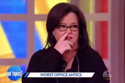 Rosie ODonnell picks her nose and eats it