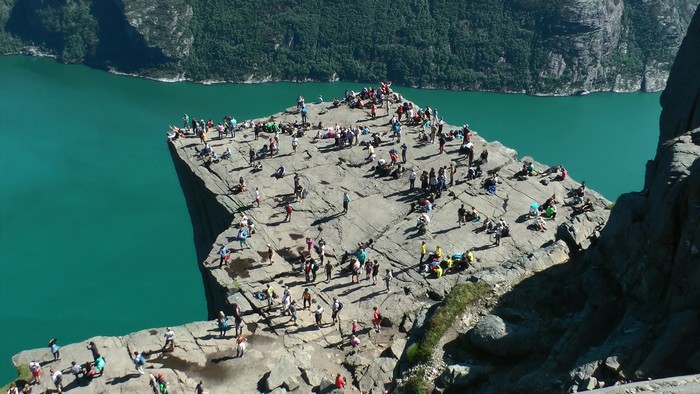 Preacher's Pulpit Rock – Preikestolen is One of the Most Visited Natural Tourist Attractions in Norway.