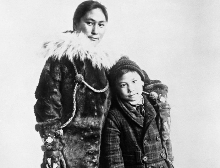 Ada Blackjack and her son, November 1923.
