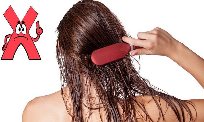Do not brush wet hair