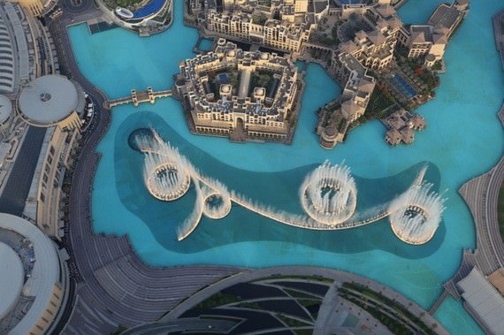 The Burj Khalifa Fountain (Dubai, UAE)