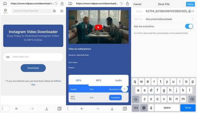 download Instagram video iPhone
