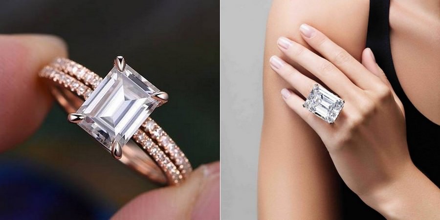 Emerald-Cut Classic Engagement Rings