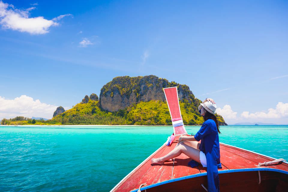 Girl and beach in Thailand