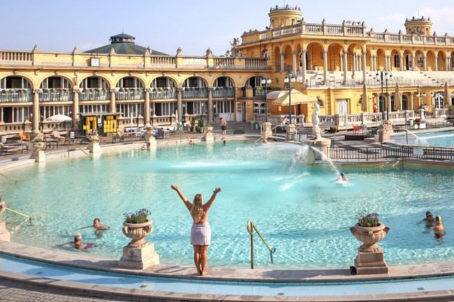 Visit a spa in Budapest