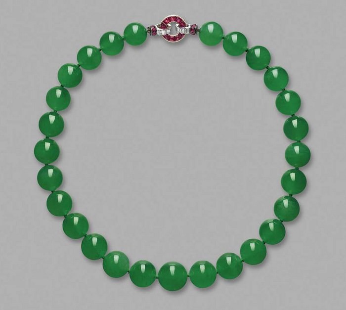 Hutton-Mdivani Jadeite Necklace