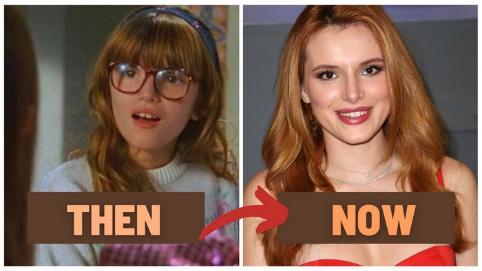 Bella Thorne then and now